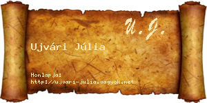 Ujvári Júlia névjegykártya