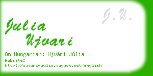 julia ujvari business card