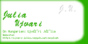 julia ujvari business card